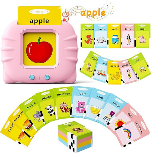 Talking Flash Cards 224 with Sight Words, Toddler Toys, Pocket Speech for Toddlers to Help Speak and Spell, Speech Therapy Toys for Autistic Children, Gift for Kids